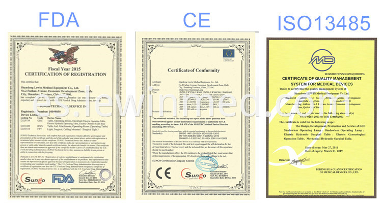 Certificate-CE, FDA, ISO